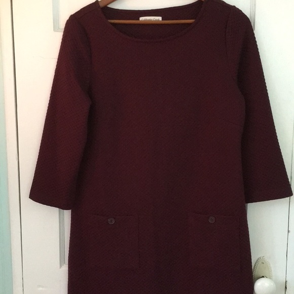 Coldwater Creek burgundy knit sheath size … - Picture 3 of 7